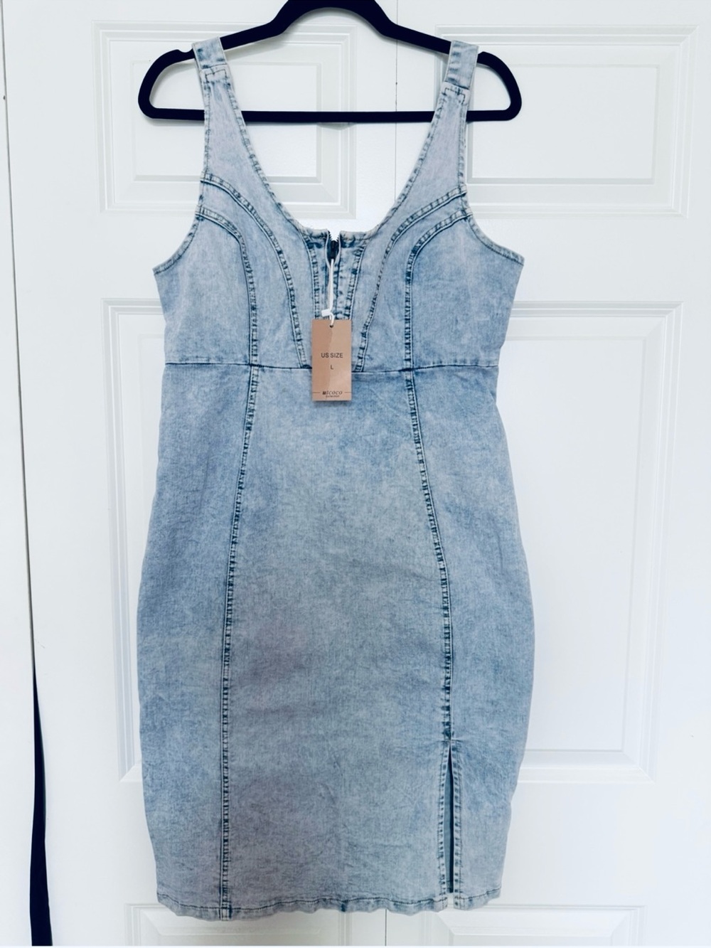 Denim Stretch Body-Con Dress